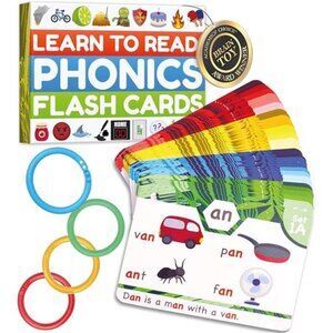 Phonics Flash Cards - Learn to Read in 20 Stages - Digraphs CVC Blends Long